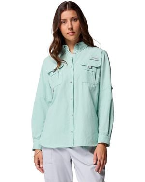 Columbia Bahama Ii Roll-up Long-sleeve Top - Blue