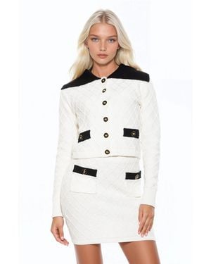 Alexia Admor Alina Fully Knit Cardigan - White