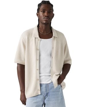 Levi's Levis Premium Short-sleeve Knit Camp Shirt - Natural