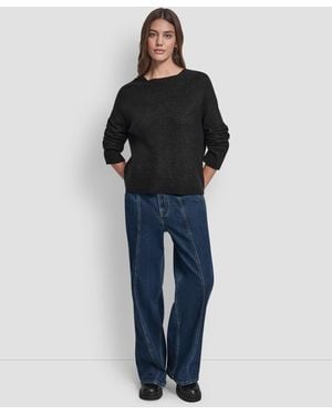 DKNY Crewneck Long-sleeve Sweater - Blue