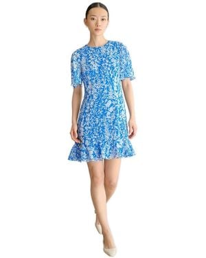 Hobbs Iona Floral Print Mini Dress - Blue