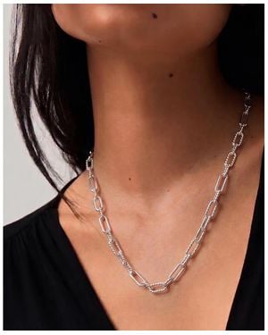 Yoj Molten Link Chain Necklace In - Brown
