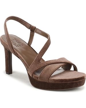 Naturalizer Abby Platform Strappy Open-toe Sandals - Brown