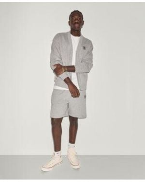 Converse Regular Fit Logo Tee Regular Fit V Neck Sweatshirt - White