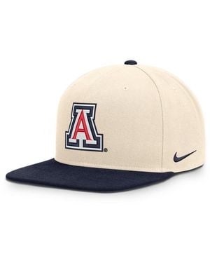 Nike And Natural/navy Arizona Wildcats Campus Prep Snapback Hat