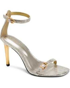 Donna Karan Pryce Buckle Ankle-strap Dress Sandals - Metallic