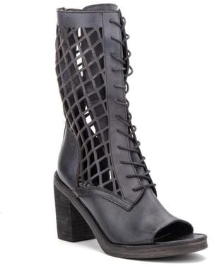 Vintage Foundry Normandy Open Toe Boot - Black