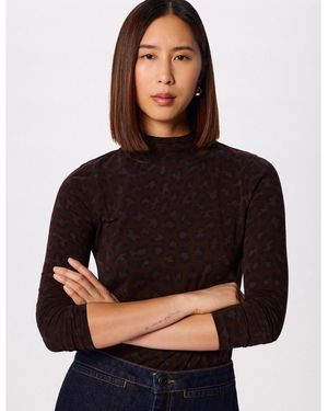 Whistles Animal Roll Neck Top - Black