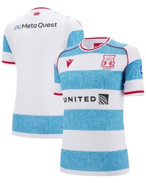 MACRON White Wrexham 2025/26 Third Replica Jersey - Blue