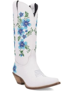 Dingo Shoes Designed With Floral Embroidery(posie) - White