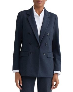 Jones New York Petite 1-button Notch Double-breasted Blazer - Blue