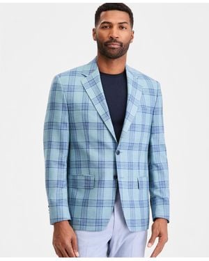 Michael Kors Classic-fit Wool-blend Blazer - Blue