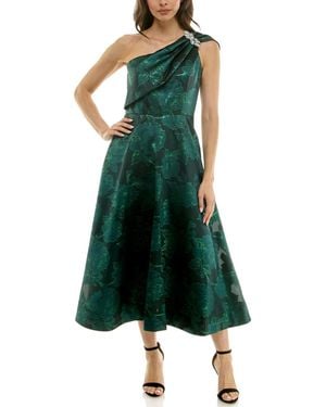 Taylor One-shoulder Midi Dress - Green