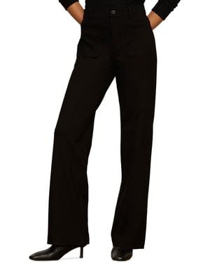 Sanctuary Petite Marine Wide-leg High-waist Ponte Pants - Black