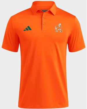 adidas Miami Hurricanes Ultimate 365 Polo Shirt - Orange