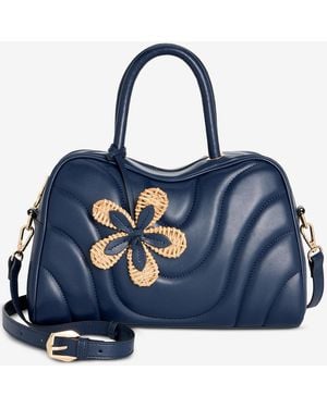 INC International Concepts Aydenn Bowler Wave Satchel Handbag - Blue