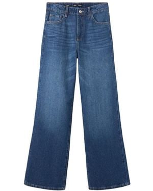 Mango Danila High-waisted Wide-leg Jeans - Blue