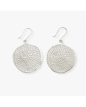INK+ALLOY Ink + Alloy Gretchen Large Circle With Holes Earrings - White
