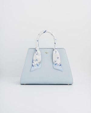 Fable England Heritage Structured Medium Tote Bag - Blue