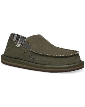 Sanuk Vagabond Slip-on Loafers - Green