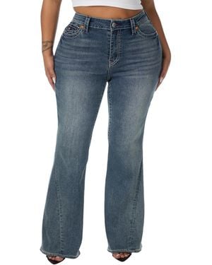 TRUE RELIGION Mid-rise Flare Stretch Denim Jeans - Blue