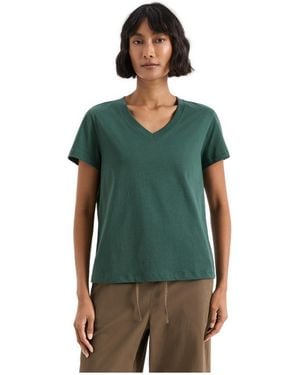 Pact Organic Cotton Essential V-neck Tee - Green