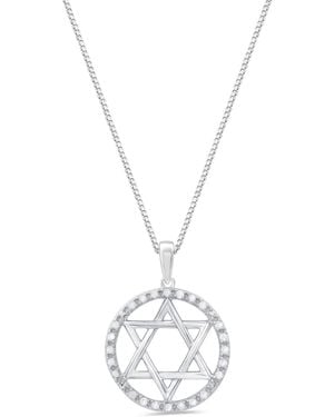 Marsala Diamond Star Of David Pendant Necklace (1/4 Ct. T.w. - Metallic