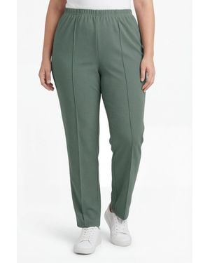 Woman Within Within Knit Hassle-free Pull-on Elastic-waist Pants - Green