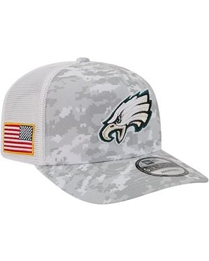 KTZ Philadelphia Eagles Salute To Service Fan Pack 9seventy Trucker Adjustable Hat - Gray
