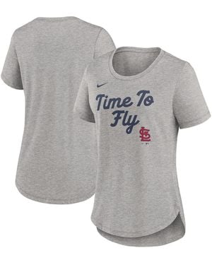 Nike Atlanta Braves Script Tri-blend T-shirt - Gray