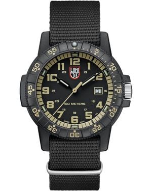 Luminox Swiss Leatherback Sea Turtle Giant Dive Black Nato Strap Watch 44mm