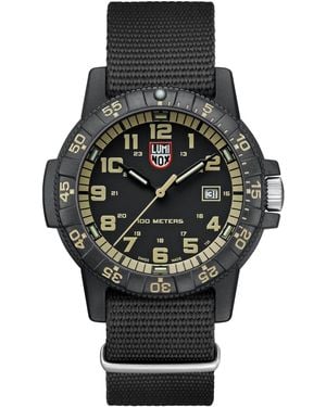 Luminox Swiss Leatherback Sea Turtle Giant Dive Black Nato Strap Watch 44mm