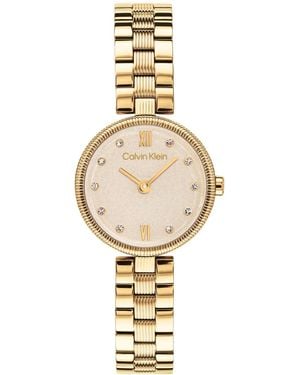 Calvin Klein Gleam -tone Stainless Steel Bracelet Watch 24mm - Metallic