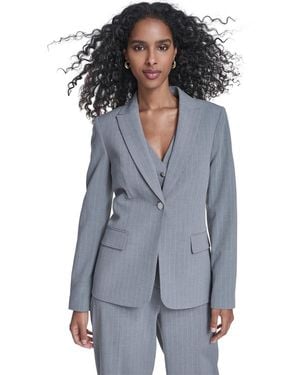 Calvin Klein Classic Buttoned Blazer - Gray