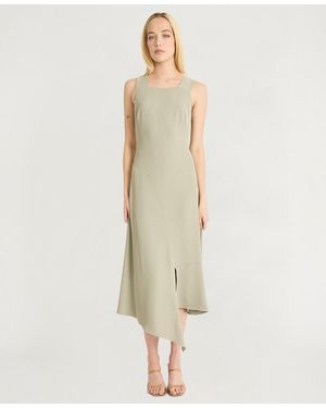 Luxely Square Neck Midi Dress - Natural