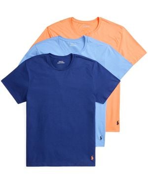 Polo Ralph Lauren 3-pack Classic Cotton Crew Undershirts - Blue