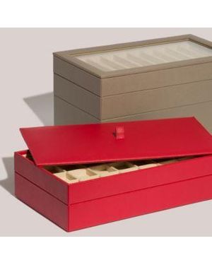 Wolf Vault Stackable Jewelry Box Collection - Red