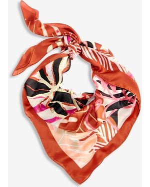 INC International Concepts Tropical Oversized Square Scarf - Red