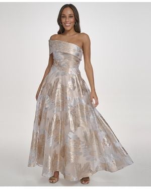 Eliza J Petite One-shoulder Ball Gown - Multicolor