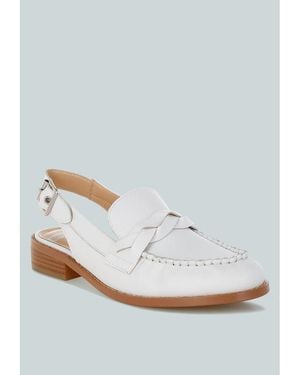 Rag & Co Jemykin Genuine Leather Loafer Sandals - Blue