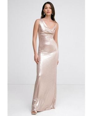 MARCELLA Liberty Metallic Gown - Black