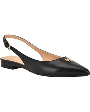Tommy Hilfiger Velina Pointed Toe Ballet Flats - Metallic