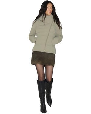 SOIA & KYO Judy Puffer Hooded Duck Down Coat - Green
