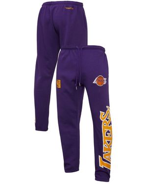 Mitchell & Ness Los Angeles Lakers Hardwood Classics Team Origins Pants - Purple