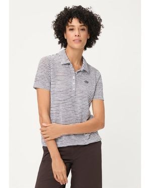 Olsen Striped Polo T-shirt - Gray