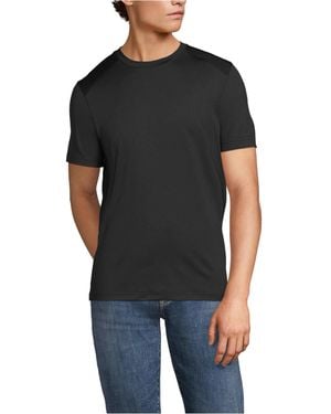 Lands' End Rapid Dry Short Sleeve Modern Fit Tee - Black