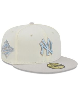 KTZ Natural New York Yankees Crisp Equinox World Series 59fifty Fitted Hat - White