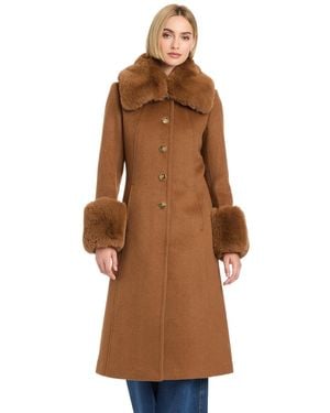 Vince Camuto Single-breasted Maxi Coat - Brown