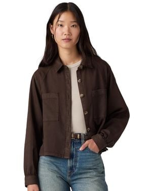 Levi's Long-sleeve Utility Crop Top - Brown