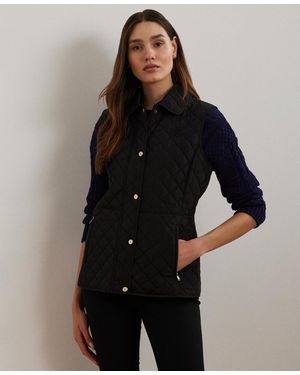 Ralph Lauren Quilted Logo Vest - Black